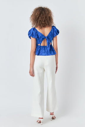 ENDLESS ROSE - Floral Bow Tied Top - TOPS available at Objectrare