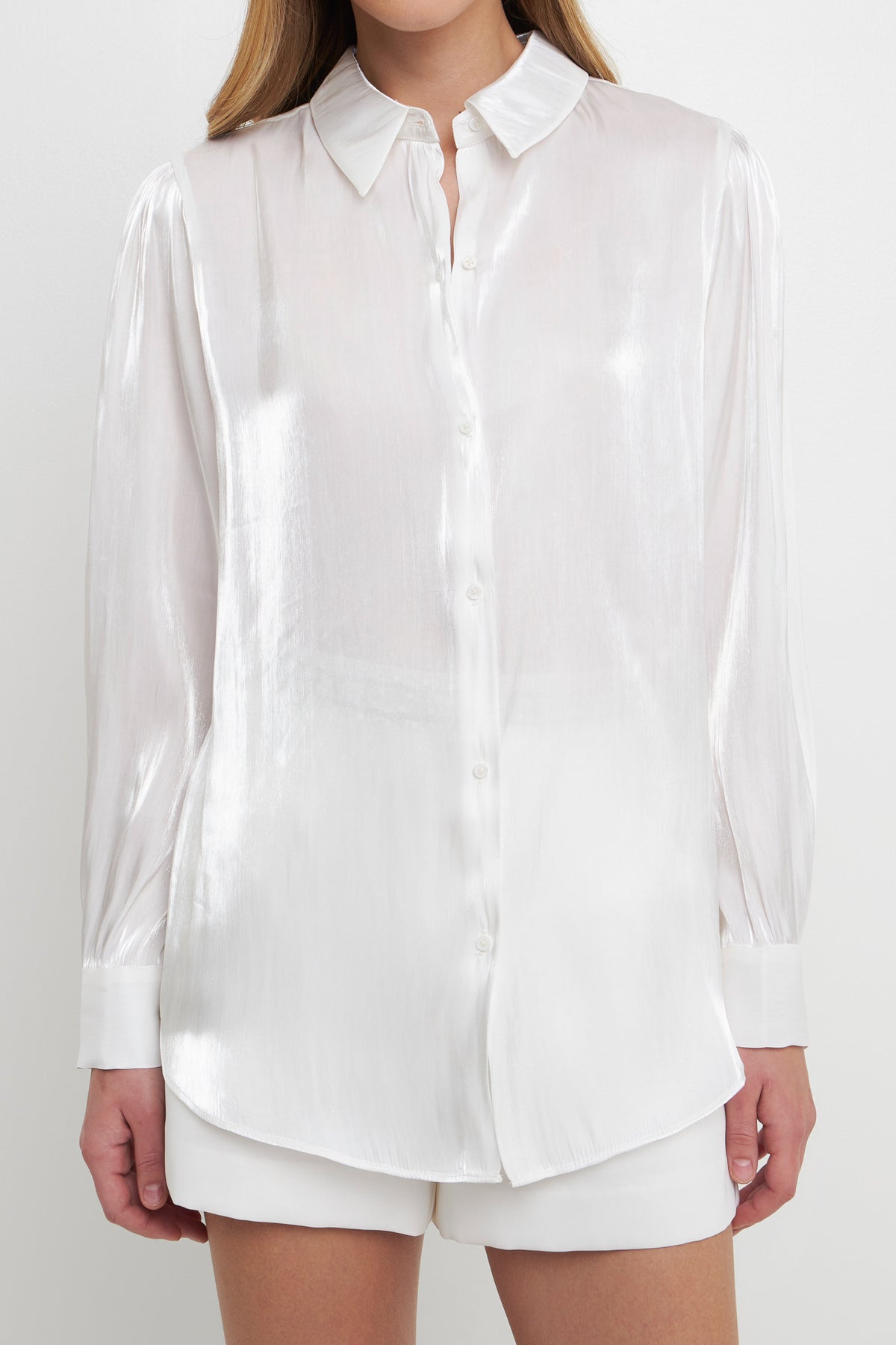 ENDLESS ROSE - Shiny Dress Shirt - SHIRTS & BLOUSES available at Objectrare