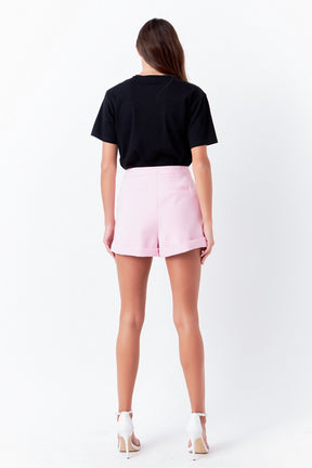 Bonjour Sequins Embroidered Patch Top