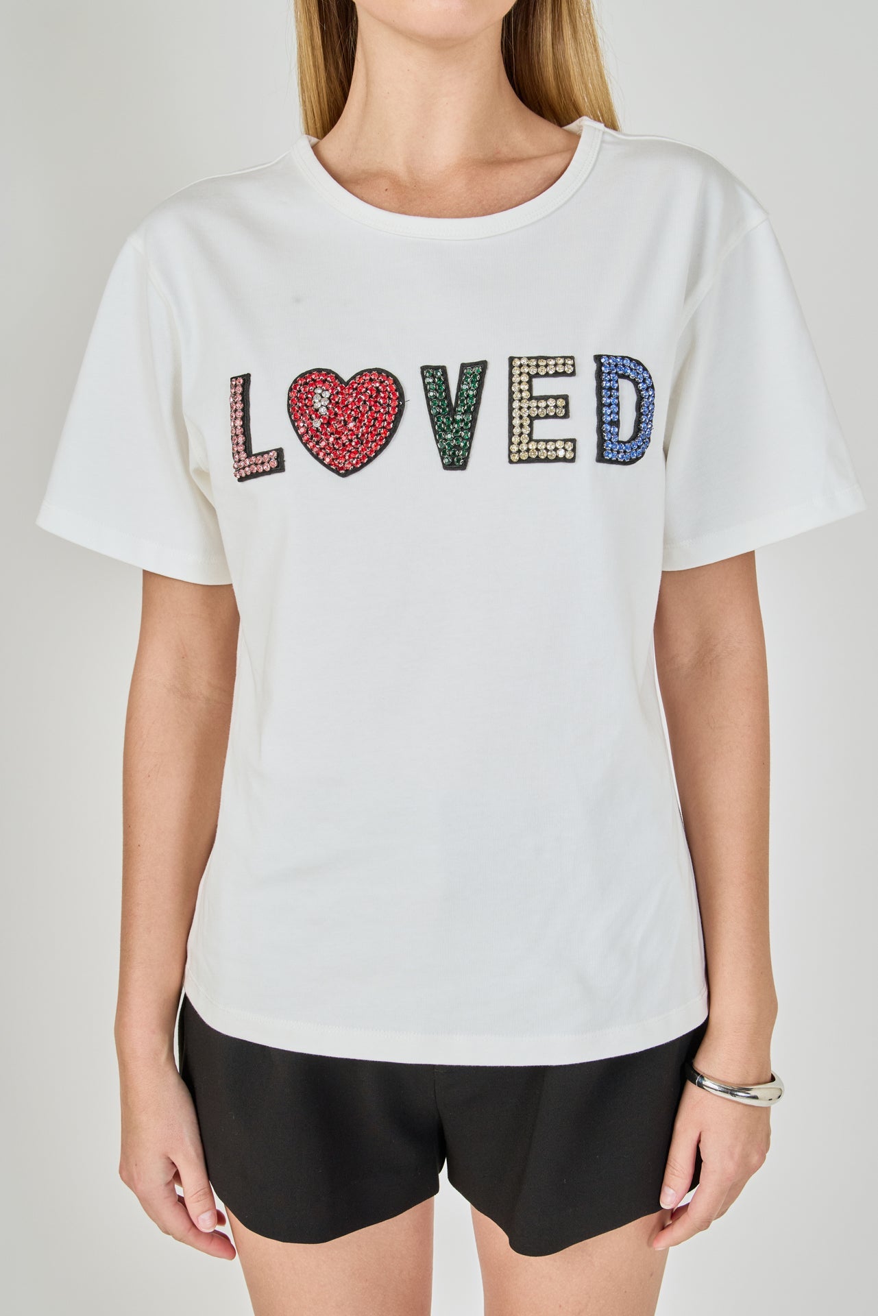 ENDLESS ROSE - Love Jeweled Patch Top - TOPS available at Objectrare