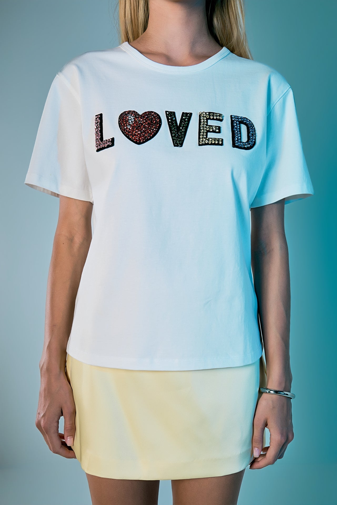 ENDLESS ROSE - Love Jeweled Patch Top - TOPS available at Objectrare