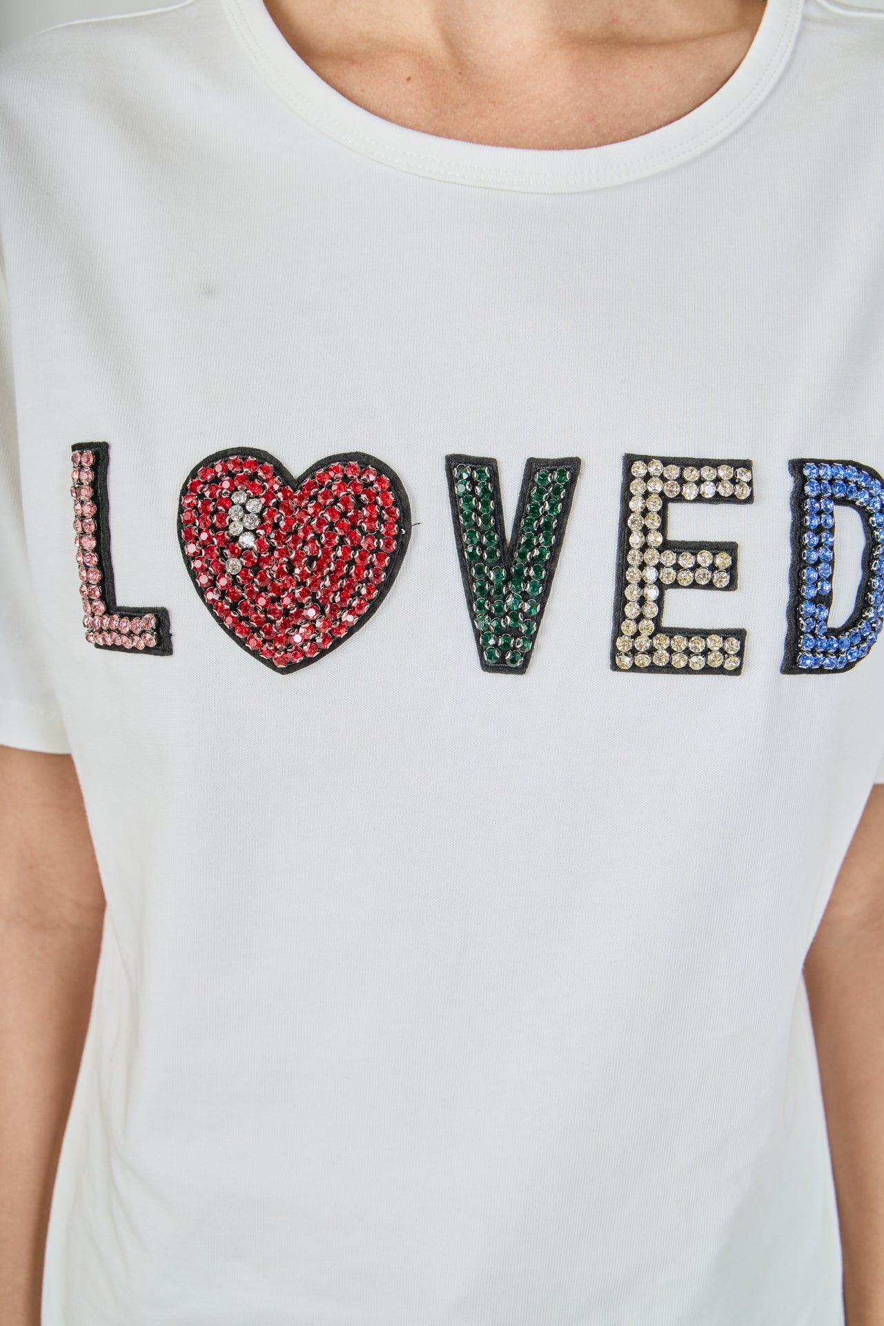 ENDLESS ROSE - Love Jeweled Patch Top - TOPS available at Objectrare