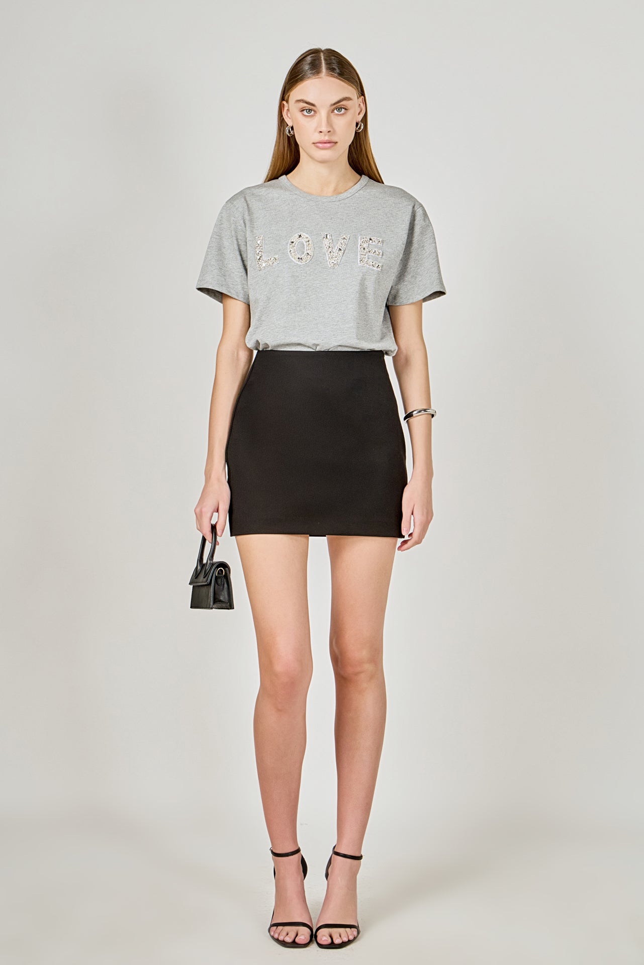 ENDLESS ROSE - Love Jewel Embroidered Patch Top - TOPS available at Objectrare