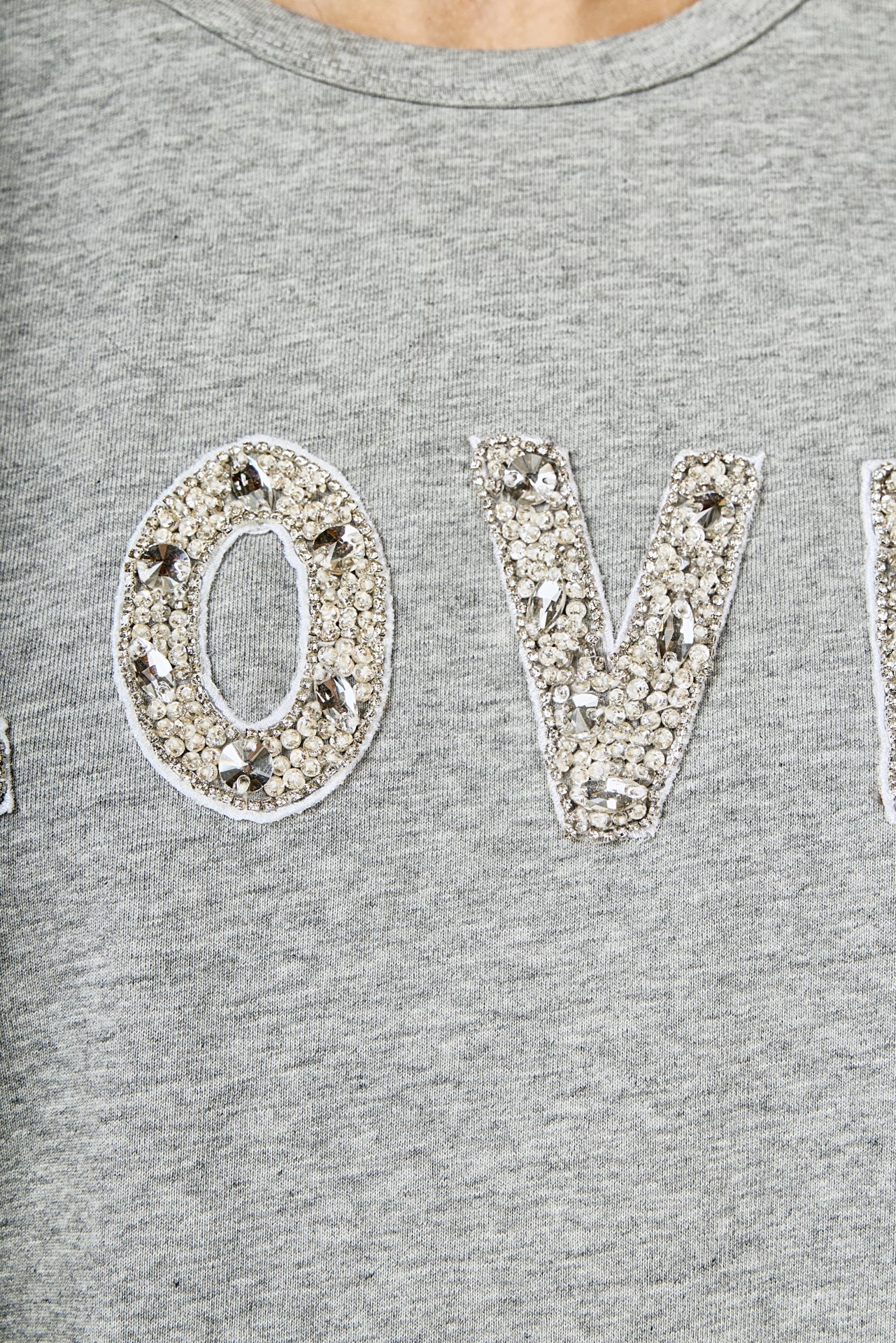 ENDLESS ROSE - Love Jewel Embroidered Patch Top - TOPS available at Objectrare