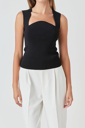 ENDLESS ROSE - Endless Rose - Ribbed Knit Sleeveless Top - TOPS available at Objectrare