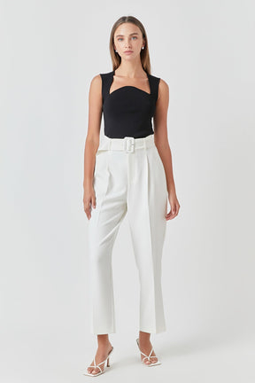 ENDLESS ROSE - Ribbed Knit Sleeveless Top - TOPS available at Objectrare