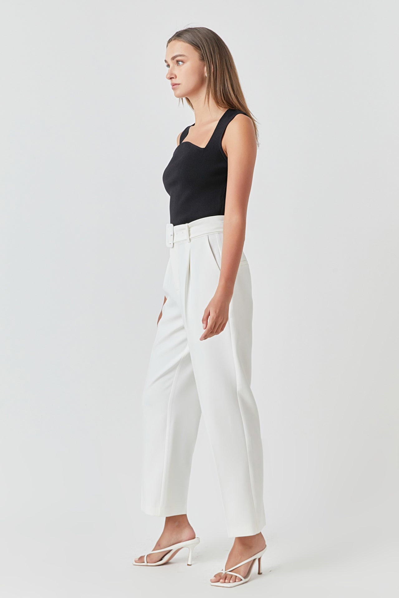 ENDLESS ROSE - Ribbed Knit Sleeveless Top - TOPS available at Objectrare