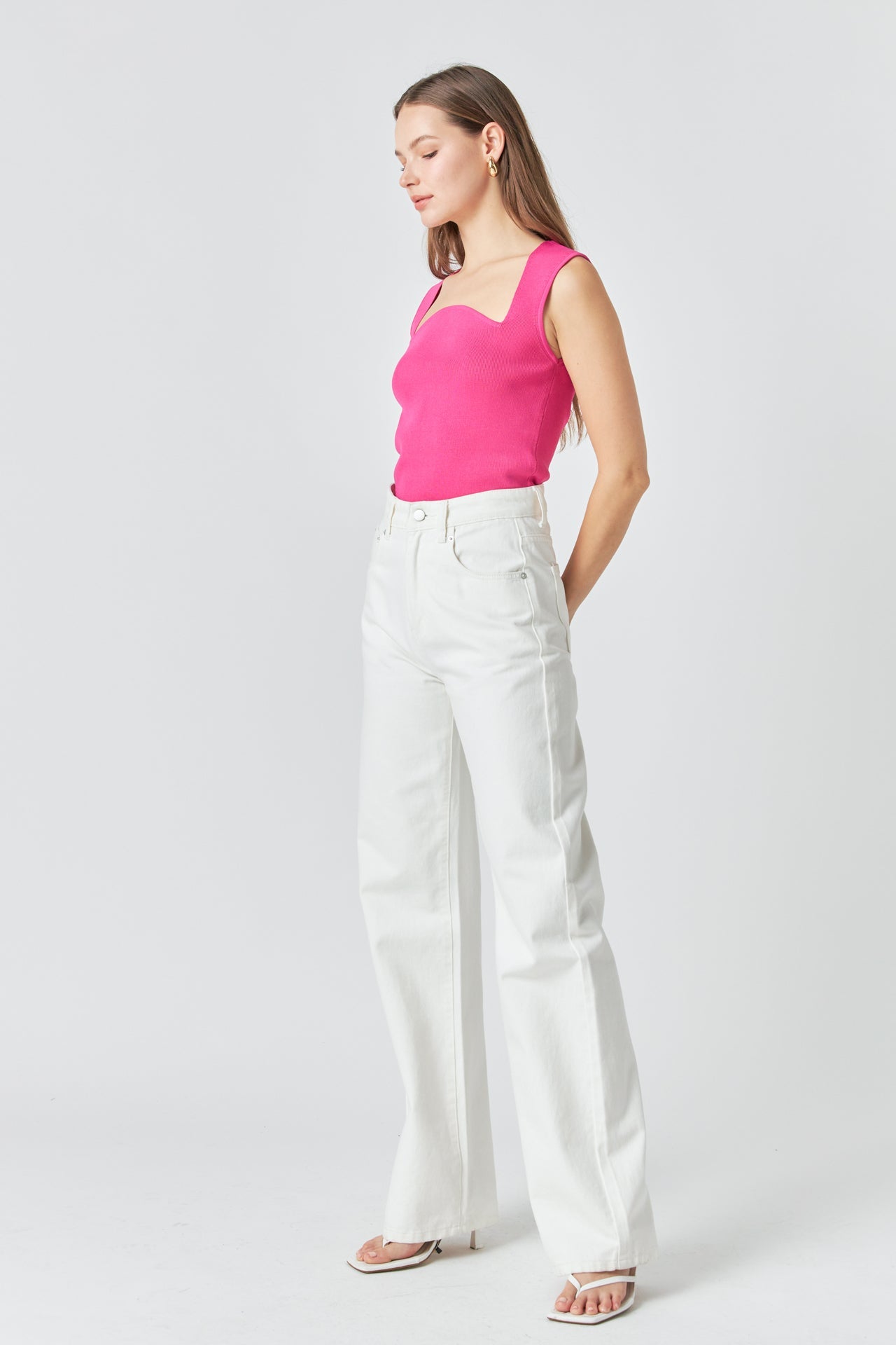 ENDLESS ROSE - Endless Rose - Ribbed Knit Sleeveless Top - TOPS available at Objectrare