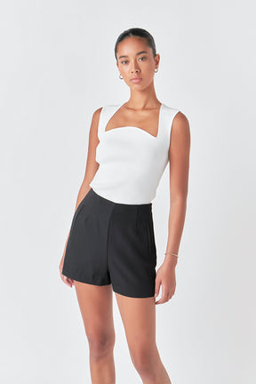 ENDLESS ROSE - Ribbed Knit Sleeveless Top - TOPS available at Objectrare