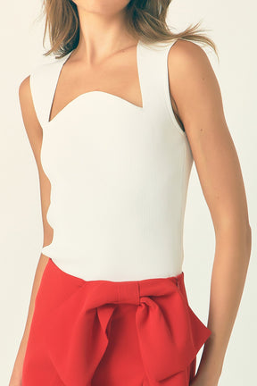 ENDLESS ROSE - Ribbed Knit Sleeveless Top - TOPS available at Objectrare