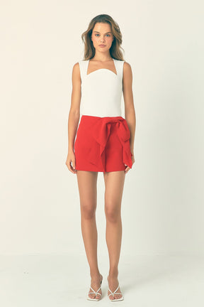 ENDLESS ROSE - Bow Mini Skort - SKORTS available at Objectrare