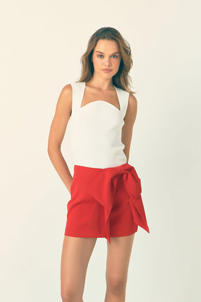 ENDLESS ROSE - Bow Mini Skort - SKORTS available at Objectrare