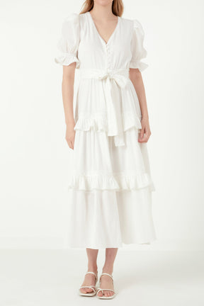 FREE THE ROSES - Free The Roses - Ruffled Lace Trim Duster Maxi - DRESSES available at Objectrare