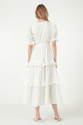 FREE THE ROSES - Free The Roses - Ruffled Lace Trim Duster Maxi - DRESSES available at Objectrare