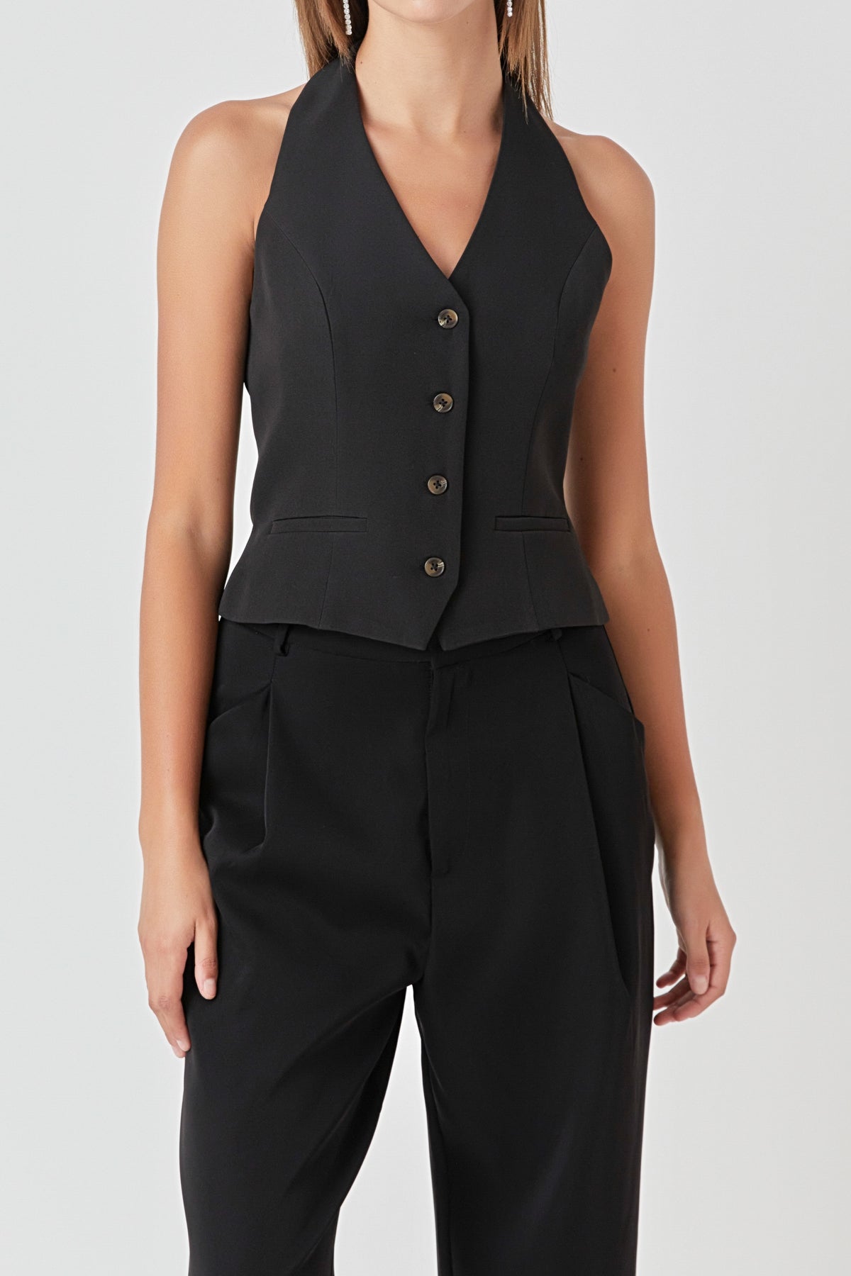 ENDLESS ROSE - Halter Tailored Vest - TOPS available at Objectrare