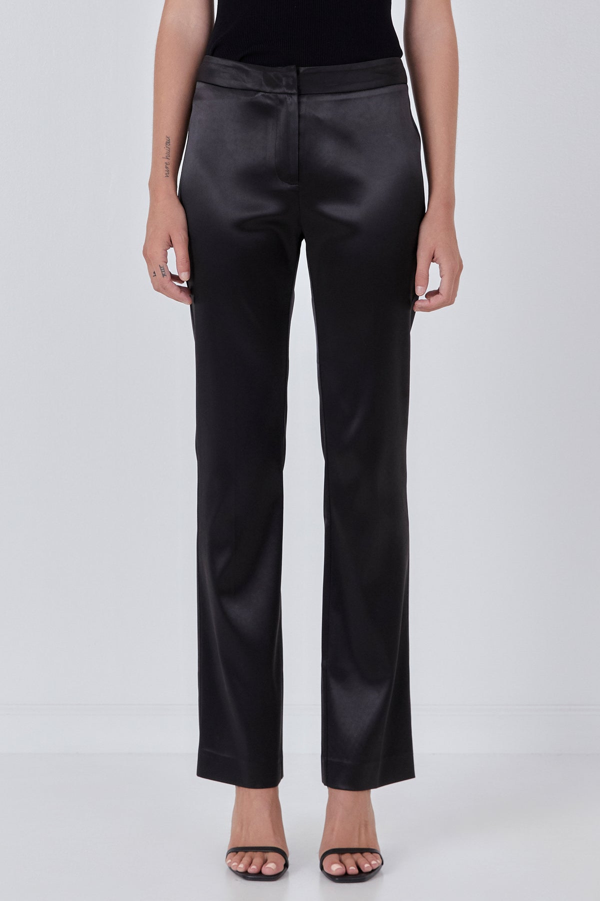ENDLESS ROSE - Flared Solid Trouser - PANTS available at Objectrare