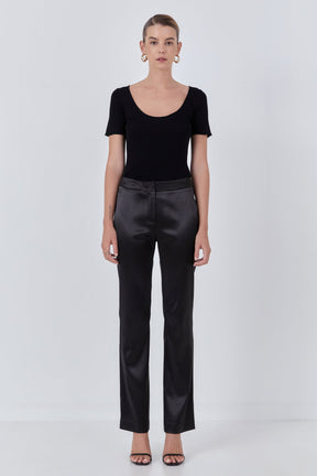 ENDLESS ROSE - Endless Rose - Flared Solid Trousers - BOTTOMS available at Objectrare