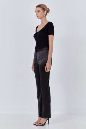 ENDLESS ROSE - Flared Solid Trouser - PANTS available at Objectrare
