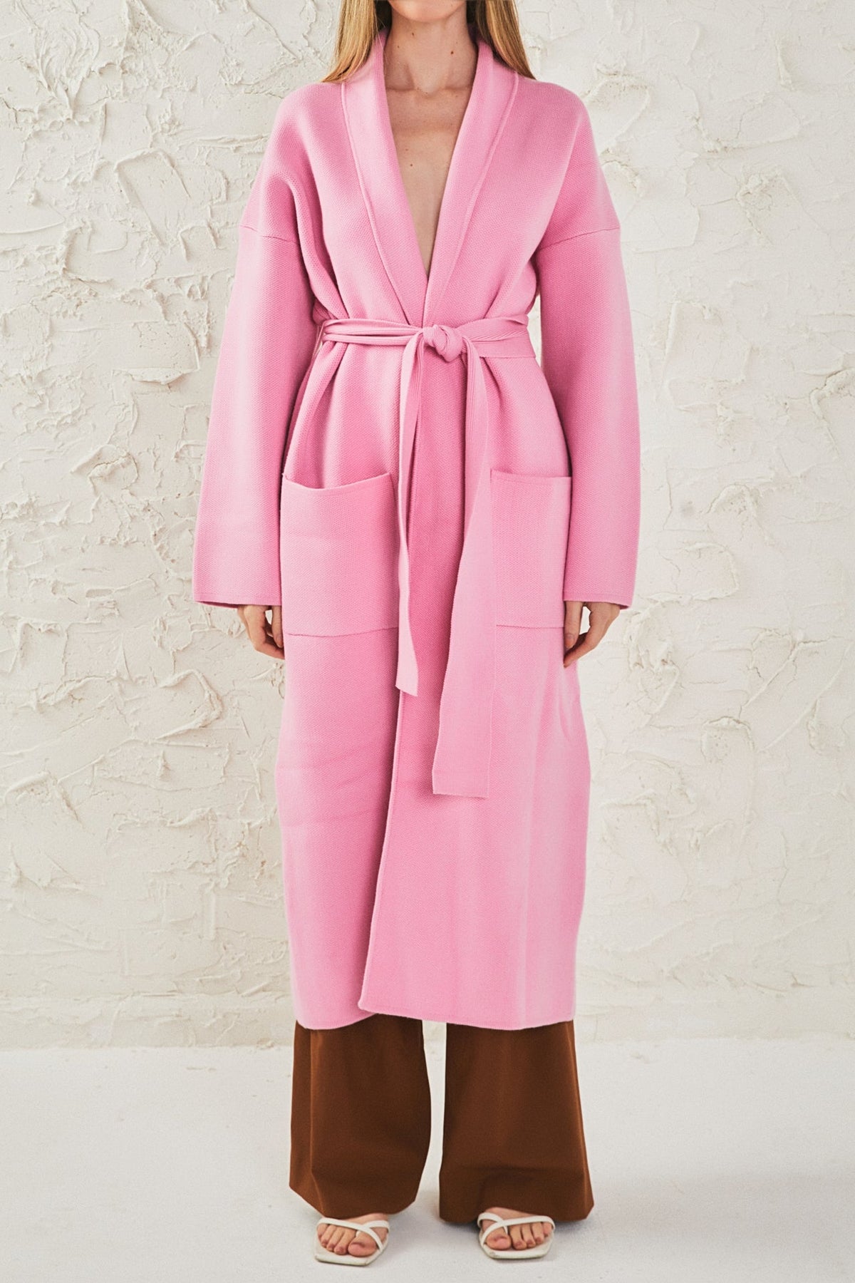 ENDLESS ROSE - Shawl Collar Oversize Long Cardigan - SWEATERS & KNITS available at Objectrare