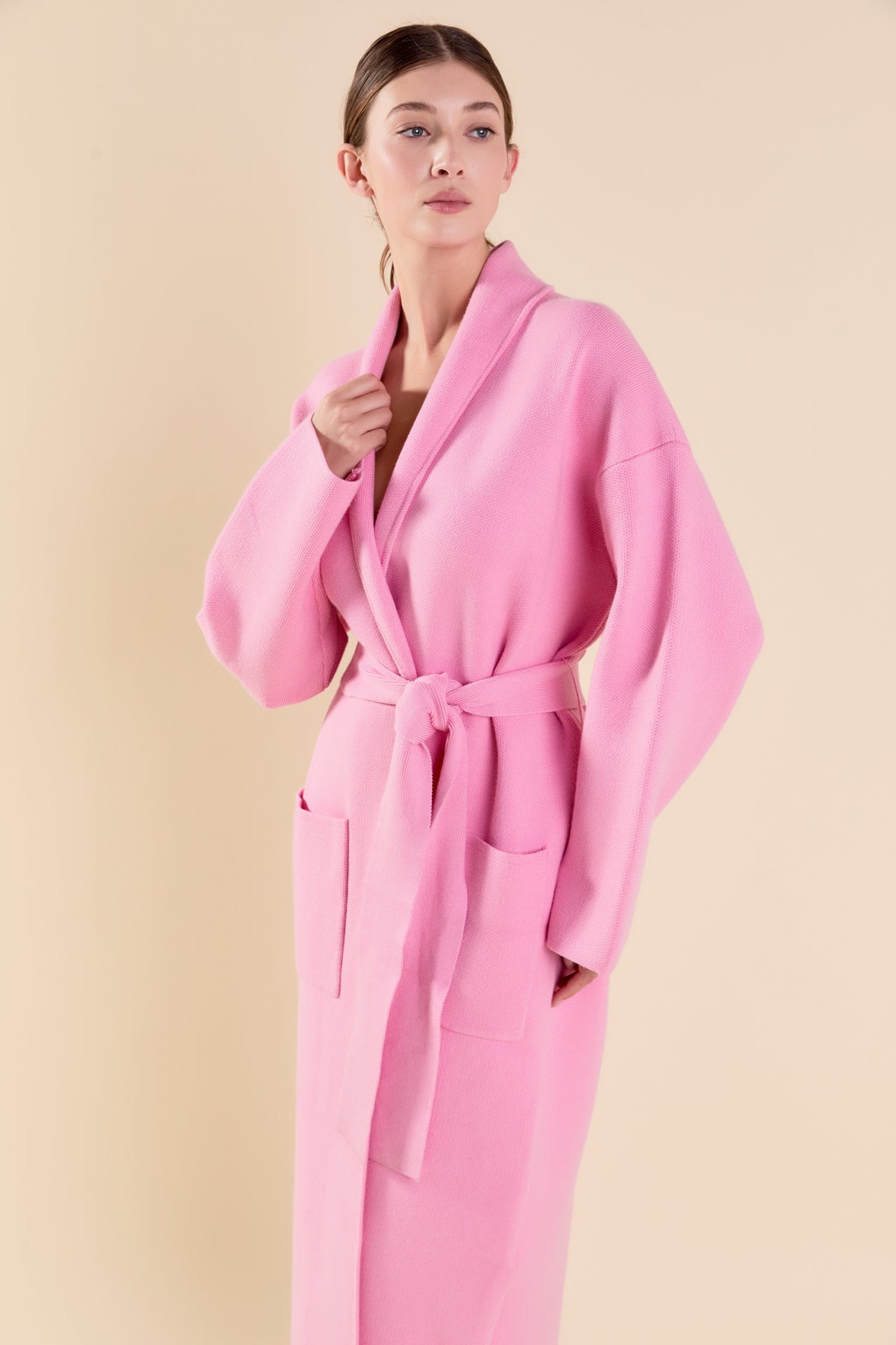 ENDLESS ROSE - Shawl Collar Oversize Long Cardigan - SWEATERS & KNITS available at Objectrare