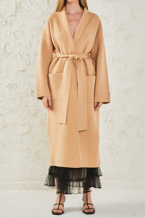 ENDLESS ROSE - Shawl Collar Oversize Long Cardigan - SWEATERS & KNITS available at Objectrare