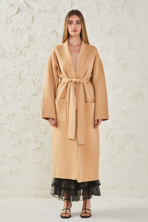 ENDLESS ROSE - Shawl Collar Oversize Long Cardigan - SWEATERS & KNITS available at Objectrare