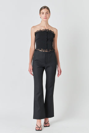 ENDLESS ROSE - Peekaboo Laced Corset Top - TOPS available at Objectrare