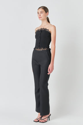 ENDLESS ROSE - Peekaboo Laced Corset Top - TOPS available at Objectrare