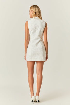 ENDLESS ROSE - Laced Sleeveless Blazer Mini Dress - DRESSES available at Objectrare