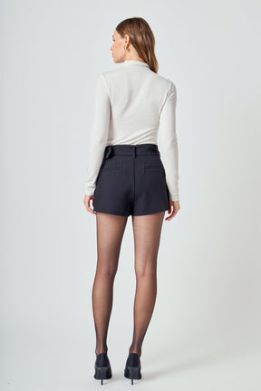 ENDLESS ROSE - Belted Mini Shorts - SHORTS available at Objectrare