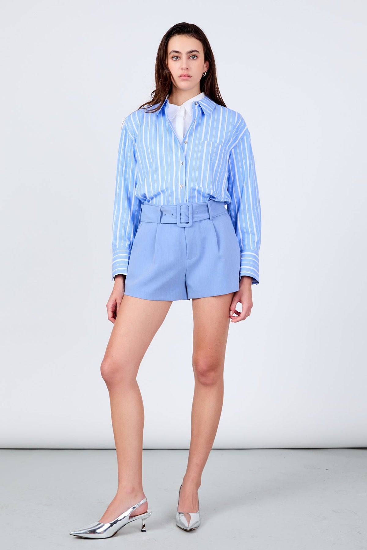 ENDLESS ROSE - Belted Mini Shorts - SHORTS available at Objectrare