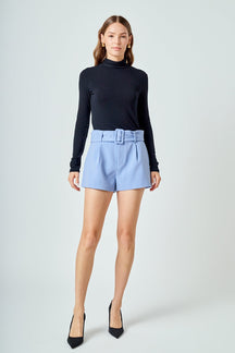 ENDLESS ROSE - Belted Mini Shorts - SHORTS available at Objectrare