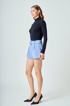 ENDLESS ROSE - Belted Mini Shorts - SHORTS available at Objectrare