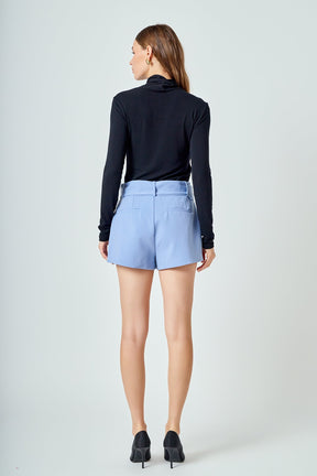 ENDLESS ROSE - Belted Mini Shorts - SHORTS available at Objectrare