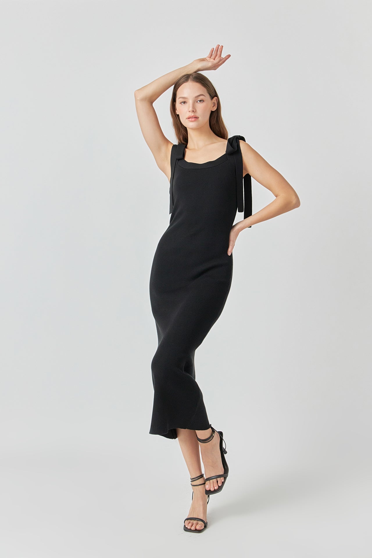 Solid Knit Midi Dress