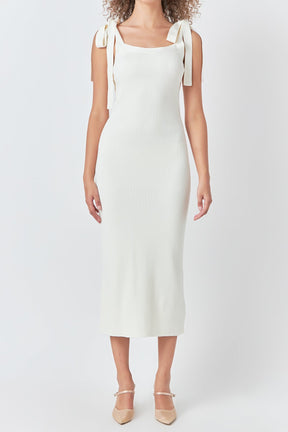 Solid Knit Midi Dress