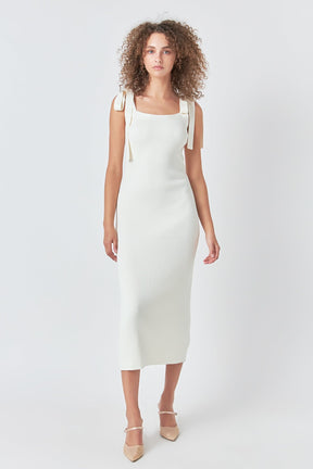 Solid Knit Midi Dress