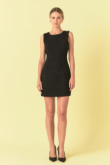 ENDLESS ROSE - Tweed Mini Dress - DRESSES available at Objectrare