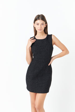 ENDLESS ROSE - Tweed Mini Dress - DRESSES available at Objectrare