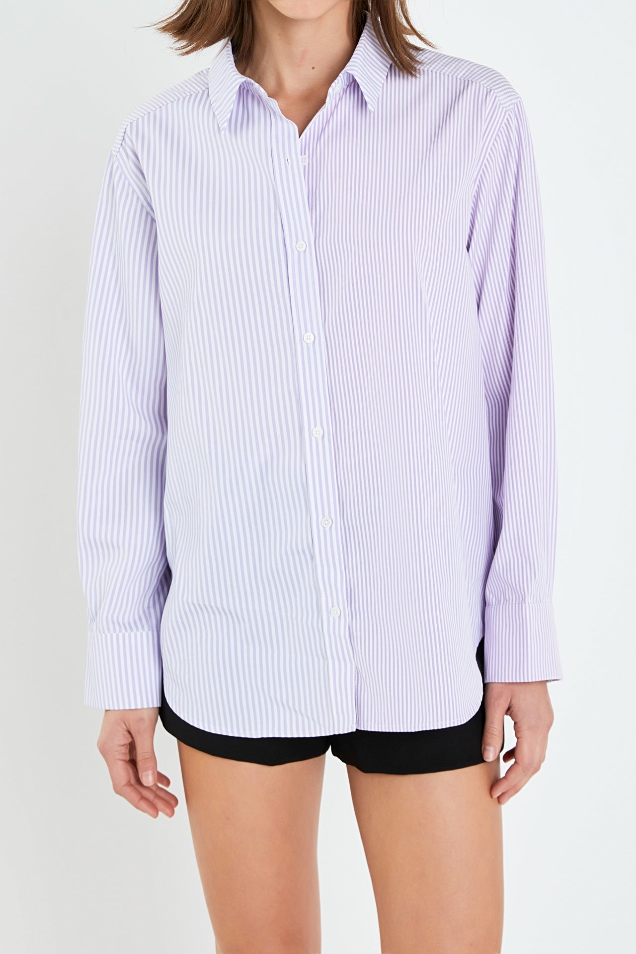 ENGLISH FACTORY - Essential Stripe Collared Shirt - BLOUSES available at Objectrare