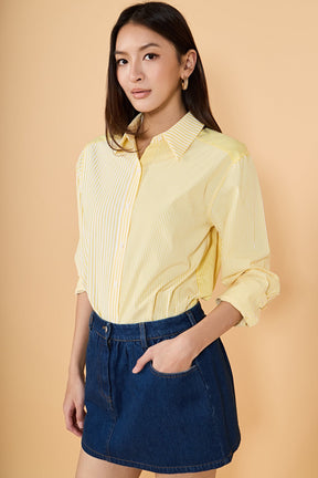 ENGLISH FACTORY - Essential Stripe Collared Shirt - BLOUSES available at Objectrare