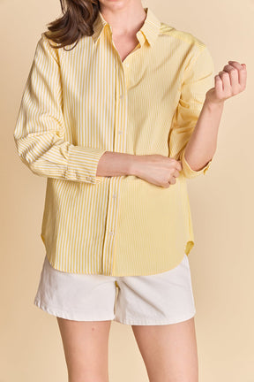 ENGLISH FACTORY - Stripe Colorblock Shirts - SHIRTS & BLOUSES available at Objectrare