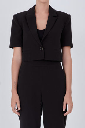 ENDLESS ROSE - Cropped Short Sleeve Blazer - BLAZERS available at Objectrare