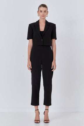 ENDLESS ROSE - Cropped Short Sleeve Blazer - BLAZERS available at Objectrare