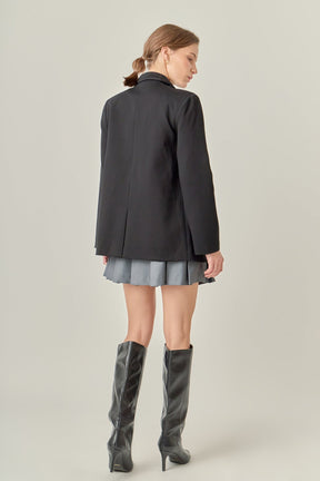 ENGLISH FACTORY - Terry Round Collared Blazer - BLAZERS available at Objectrare