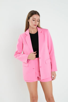 ENGLISH FACTORY - Terry Round Collared Blazer - BLAZERS available at Objectrare