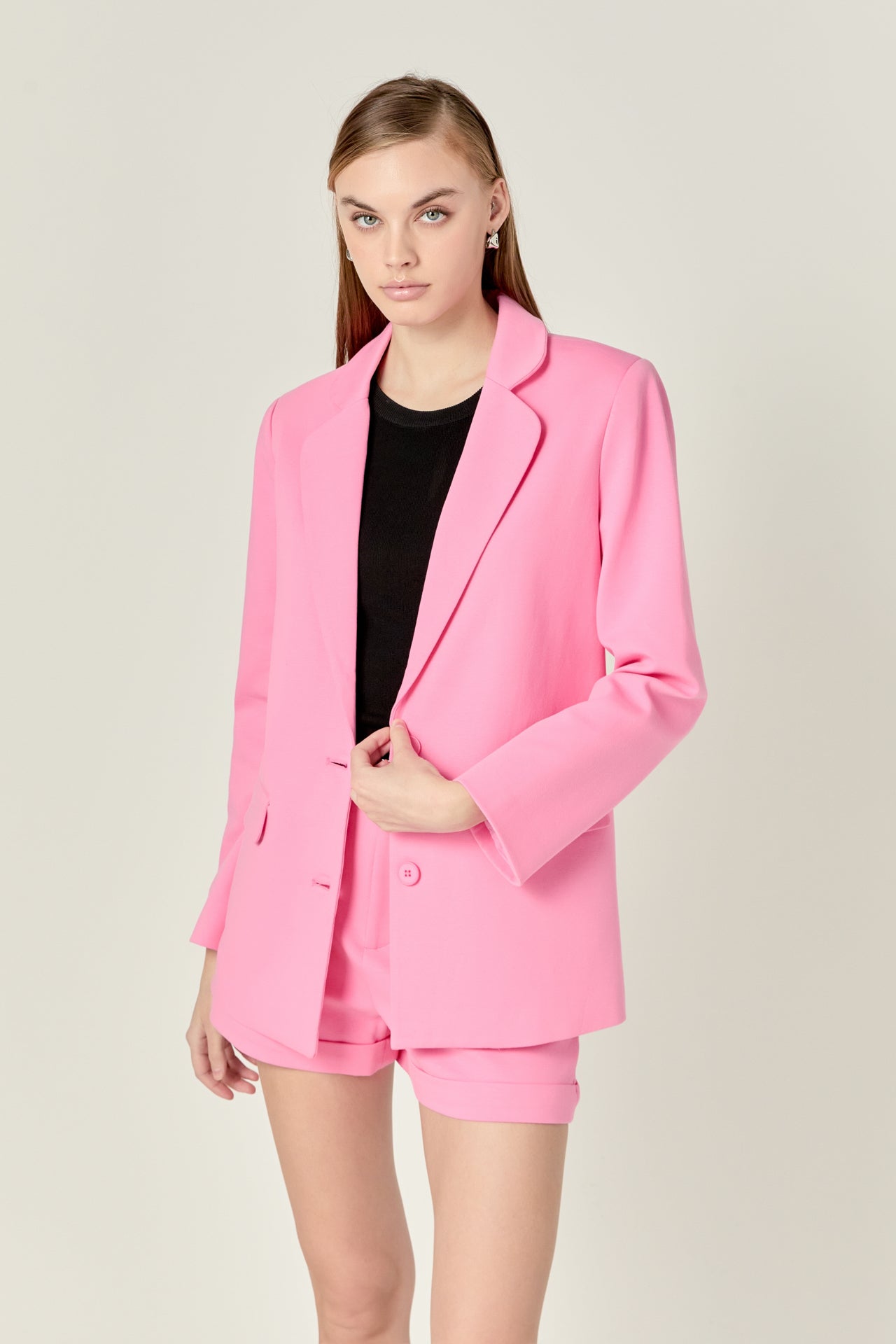 ENGLISH FACTORY - Terry Round Collared Blazer - BLAZERS available at Objectrare
