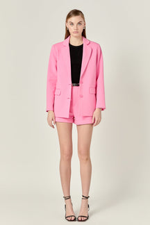 ENGLISH FACTORY - Terry Round Collared Blazer - BLAZERS available at Objectrare
