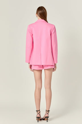 ENGLISH FACTORY - Terry Round Collared Blazer - BLAZERS available at Objectrare