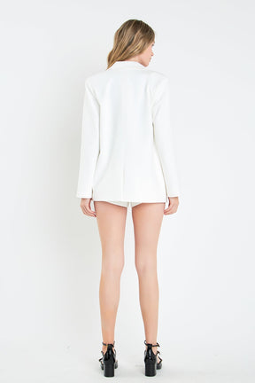 ENGLISH FACTORY - Terry Round Collared Blazer - BLAZERS available at Objectrare